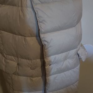 Thread+Onion cream coat long  puffer vest
